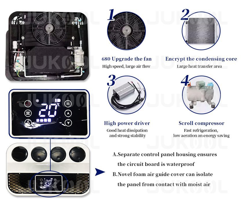 outdoor unit of 12 volt truck cabin air conditioner