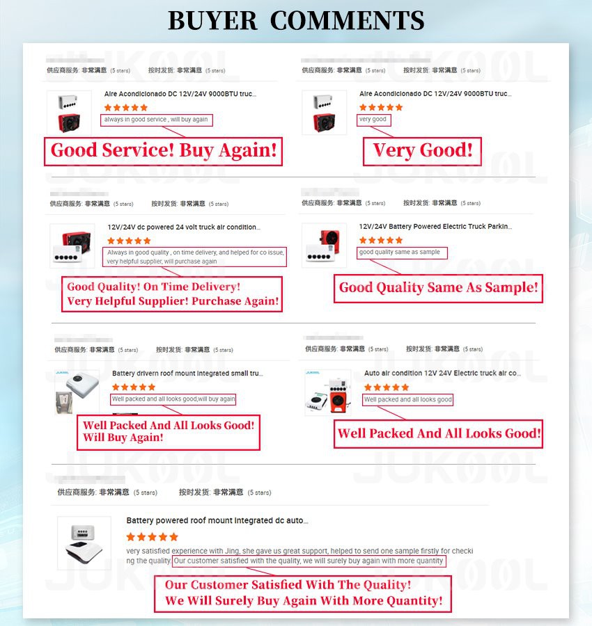 Clients Reviews of electric dc truck air conditioner Clients Reviews of electric dc truck air conditioner